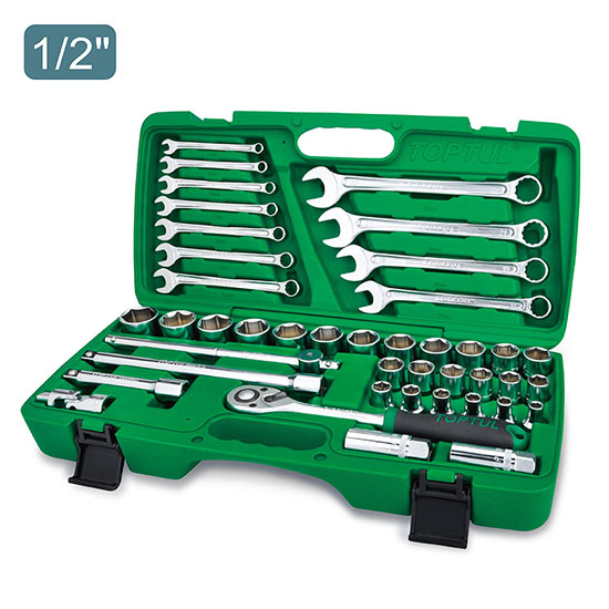 Caja de Herramientas 42 Pcs 1/2¨ -TOPTUL-